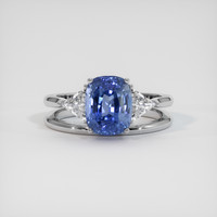 5.03 Ct. Blue Sapphire Ring, 14K White Gold 1