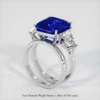 12.55 Ct. Sapphire Ring, 18K White Gold 2