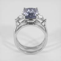 5.97 Ct. Bluish Grey Spinel Ring, 18K White Gold 3