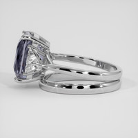 5.97 Ct. Bluish Grey Spinel Ring, 18K White Gold 4