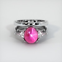 7.60 Ct. Ruby Ring, 18K White Gold 1