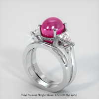 7.60 Ct. Ruby Ring, 18K White Gold 2