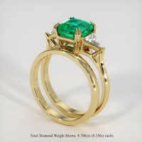 2.93 Ct. Emerald Ring, 18K Yellow Gold 2