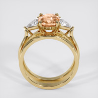 2.00 Ct. Padparadscha Sapphire Ring, 18K Yellow Gold 3