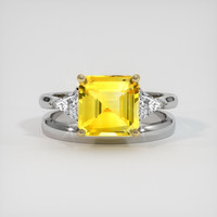 4.06 Ct. Sapphire Ring, 18K Yellow & White 1