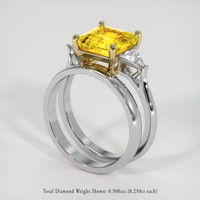 4.06 Ct. Sapphire Ring, 18K Yellow & White 2