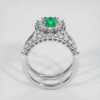 0.55 Ct. Emerald Ring, Platinum 950 3