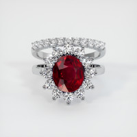 Ruby Ring 4.04 Ct. Platinum 950 Preview