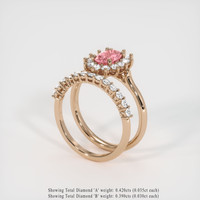 1.17 Ct. Pink Sapphire Ring, 14K Rose Gold 2