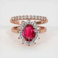 2.03 Ct. Ruby Ring, 14K Rose Gold 1