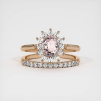 1.08 Ct. Pink Sapphire Ring, 18K Rose Gold 1