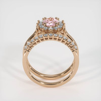 1.08 Ct. Pink Sapphire Ring, 18K Rose Gold 3