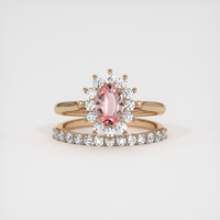 1.17 Ct. Pink Sapphire Ring, 18K Rose Gold 1