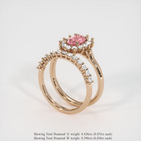 1.17 Ct. Pink Sapphire Ring, 18K Rose Gold 2