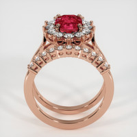 2.03 Ct. Ruby Ring, 18K Rose Gold 3