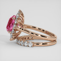 3.48 Ct. Padparadscha Sapphire Ring, 18K Rose Gold 4