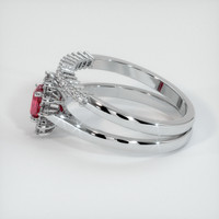 0.63 Ct. Ruby Ring, 14K White Gold 4