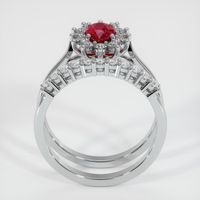 0.69 Ct. Ruby Ring, 14K White Gold 3