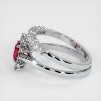 0.69 Ct. Ruby Ring, 14K White Gold 4