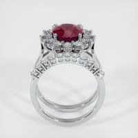 4.04 Ct. Ruby Ring, 18K White Gold 3