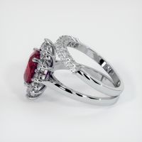 4.04 Ct. Ruby Ring, 18K White Gold 4