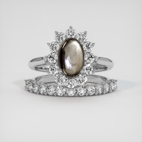 5.36 Ct. Sapphire Ring, 18K White Gold 1