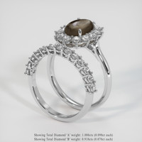 5.36 Ct. Sapphire Ring, 18K White Gold 2
