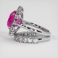 6.00 Ct. Pink Sapphire Ring, 18K White Gold 4