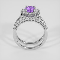 1.55 Ct. Purple Sapphire Ring, 18K White Gold 3