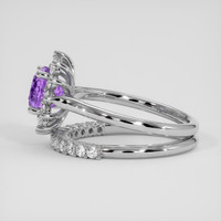 1.55 Ct. Purple Sapphire Ring, 18K White Gold 4