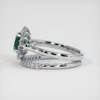 1.15 Ct. Bluish Green Sapphire Ring, 18K White Gold 4