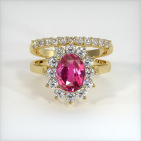 2.06 Ct. Purplish Pink Sapphire Ring, 10K Yellow Gold 1