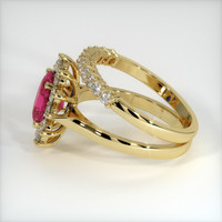 2.06 Ct. Purplish Pink Sapphire Ring, 10K Yellow Gold 4