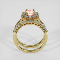 1.12 Ct. Padparadscha Sapphire Ring, 10K Yellow Gold 3