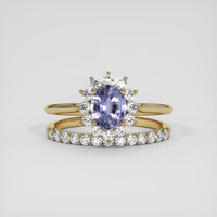 1.70 Ct. Violet Sapphire Ring, 10K Yellow Gold 1