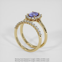 1.70 Ct. Violet Sapphire Ring, 10K Yellow Gold 2