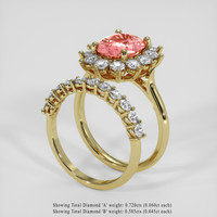 2.58 Ct. Padparadscha Sapphire Ring, 10K Yellow Gold 2