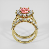 2.58 Ct. Padparadscha Sapphire Ring, 10K Yellow Gold 3