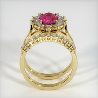 2.06 Ct. Purplish Pink Sapphire Ring, 14K Yellow Gold 3