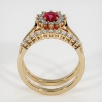 0.69 Ct. Ruby Ring, 14K Yellow Gold 3