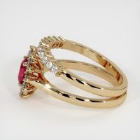 0.69 Ct. Ruby Ring, 14K Yellow Gold 4