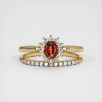 0.78 Ct. Ruby Ring, 14K Yellow Gold 1
