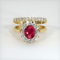 2.31 Ct. Ruby Ring, 14K Yellow Gold 1