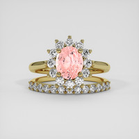 2.33 Ct. Padparadscha Sapphire Ring, 14K Yellow Gold 1