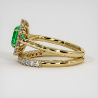 0.50 Ct. Emerald Ring, 18K Yellow Gold 4