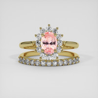 1.12 Ct. Padparadscha Sapphire Ring, 18K Yellow Gold 1