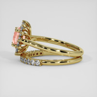 1.12 Ct. Padparadscha Sapphire Ring, 18K Yellow Gold 4