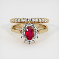 Ruby Ring 0.69 Ct., 18K Yellow Gold Preview