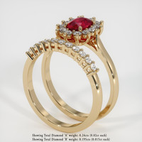 Ruby Ring 0.69 Ct., 18K Yellow Gold Preview
