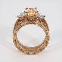 2.16 Ct. Padparadscha Sapphire Ring, 14K Rose Gold 3